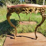 Louis XV coffee table in pink marble
