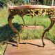 Table basse style Louis XV en marbre rose