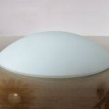 "Sun" wall lamp in chrome metal and frosted glass 80s 90s