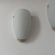 Pair of vintage wall lights, opaline glass and brass, Sweden 1970s