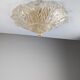 Lampe de plafond Foglia d’Oro de Barovier & Toso, Murano, Italie, années 1980.