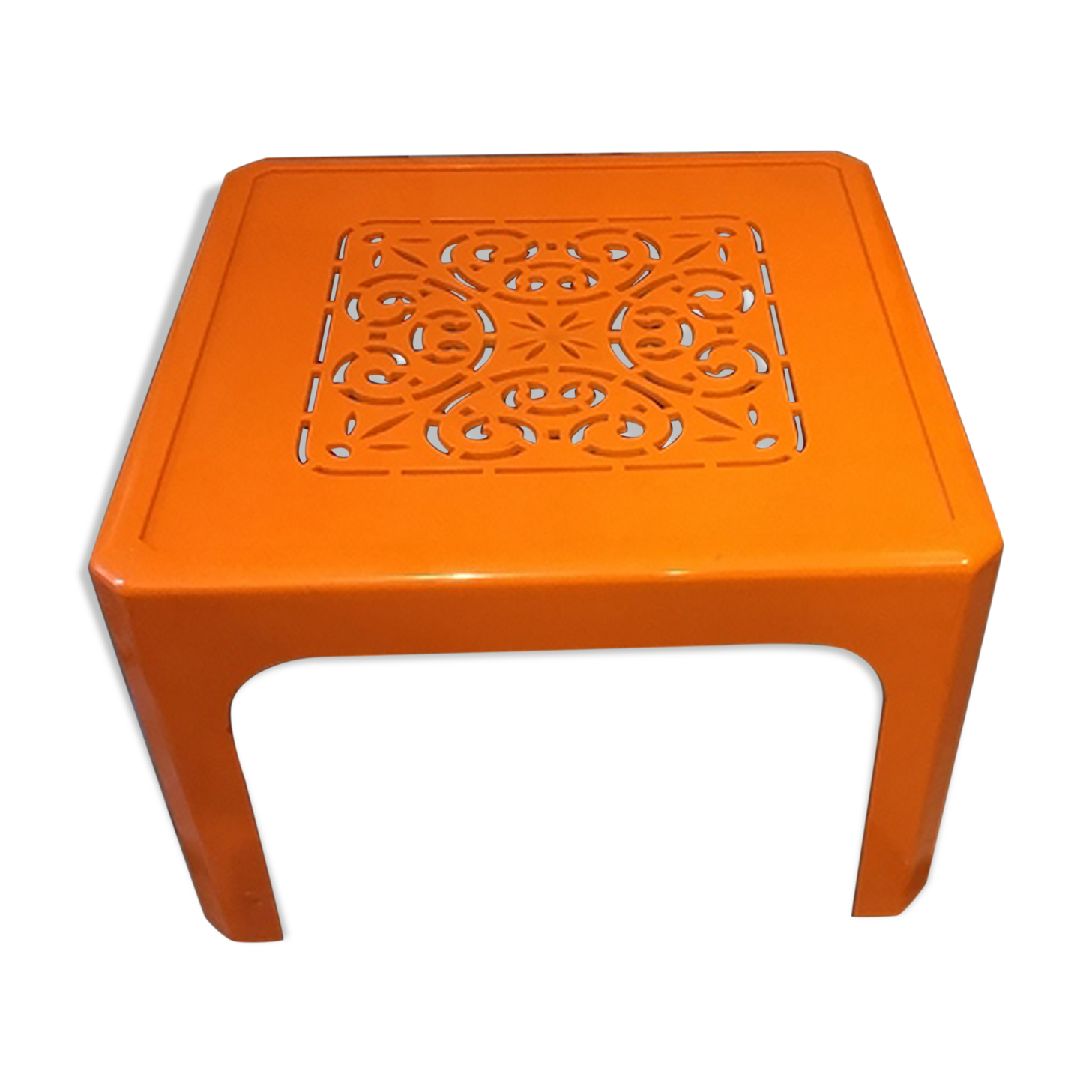 Gilac coffee table orange worked model n°1853