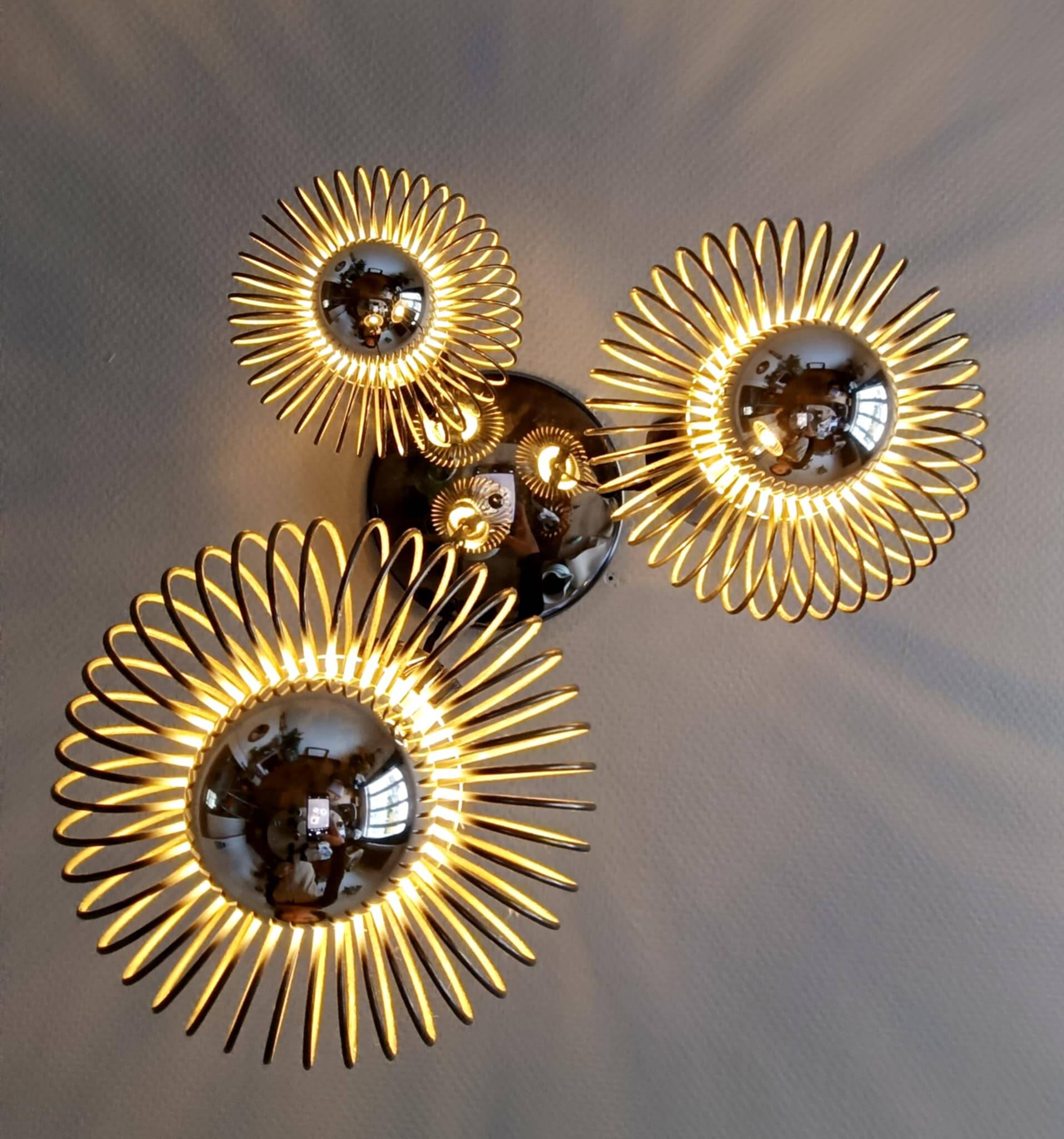 Space Age chandelier by Philippe Rogier for Oxar, 1970