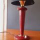 Lampe année 40/50 Maison Lancel Gainée De Cuir Bordeaux