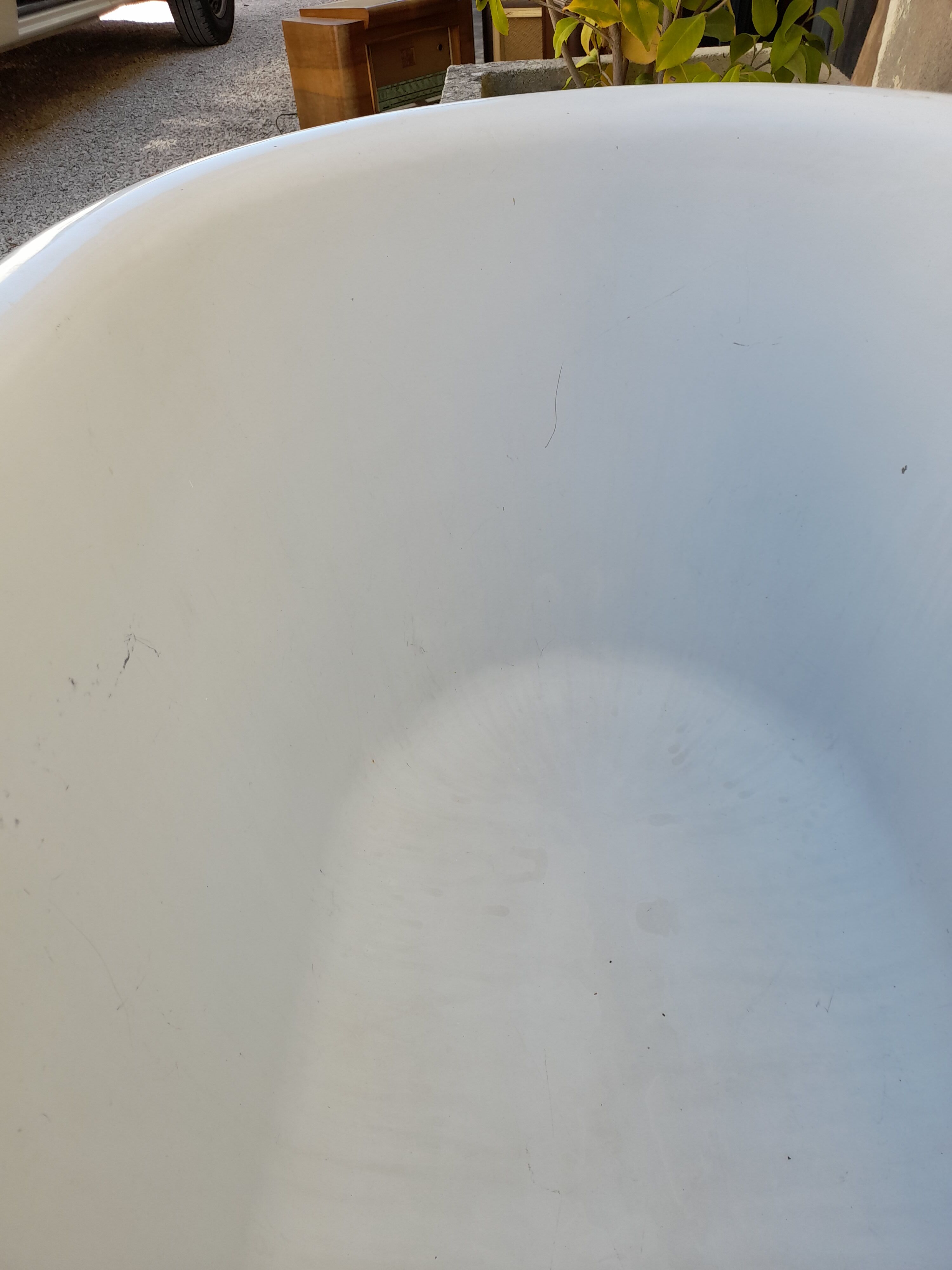 Old enamelled cast bath 19th