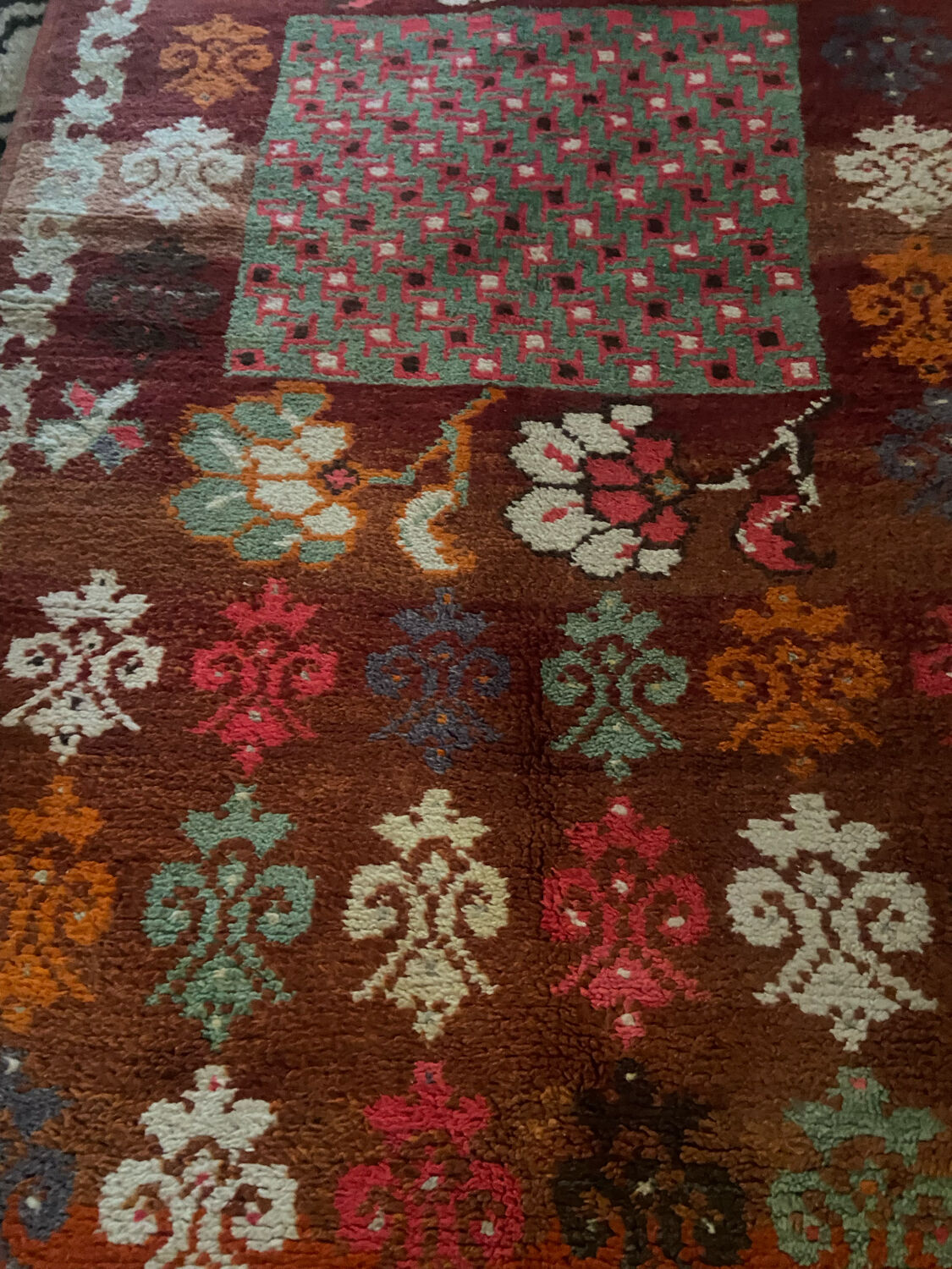 Vintage wool ethnic rug