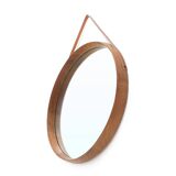 Round mirror with teak frame, 1960s