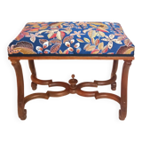Colorful Louis XIV Style Bench with Sheep Bone Base