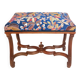 Colorful Louis XIV Style Bench with Sheep Bone Base