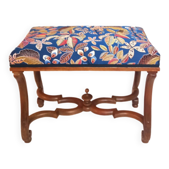Colorful Louis XIV Style Bench with Sheep Bone Base