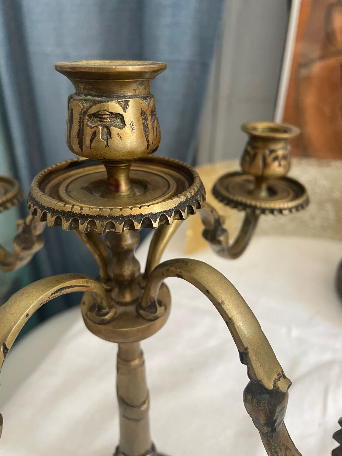 Bronze candlesticks 4 branches