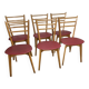 6 chaises vintage années 60