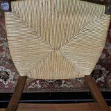 6 high-backed straw chairs