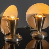Pair of chrome table lamps, Vladimír Havel, 1960s, Czechoslovakia