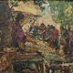Tableau « Le Marché » par Laurens – Début XXe