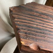 Tabouret de ferme français  tripode en bois années 60