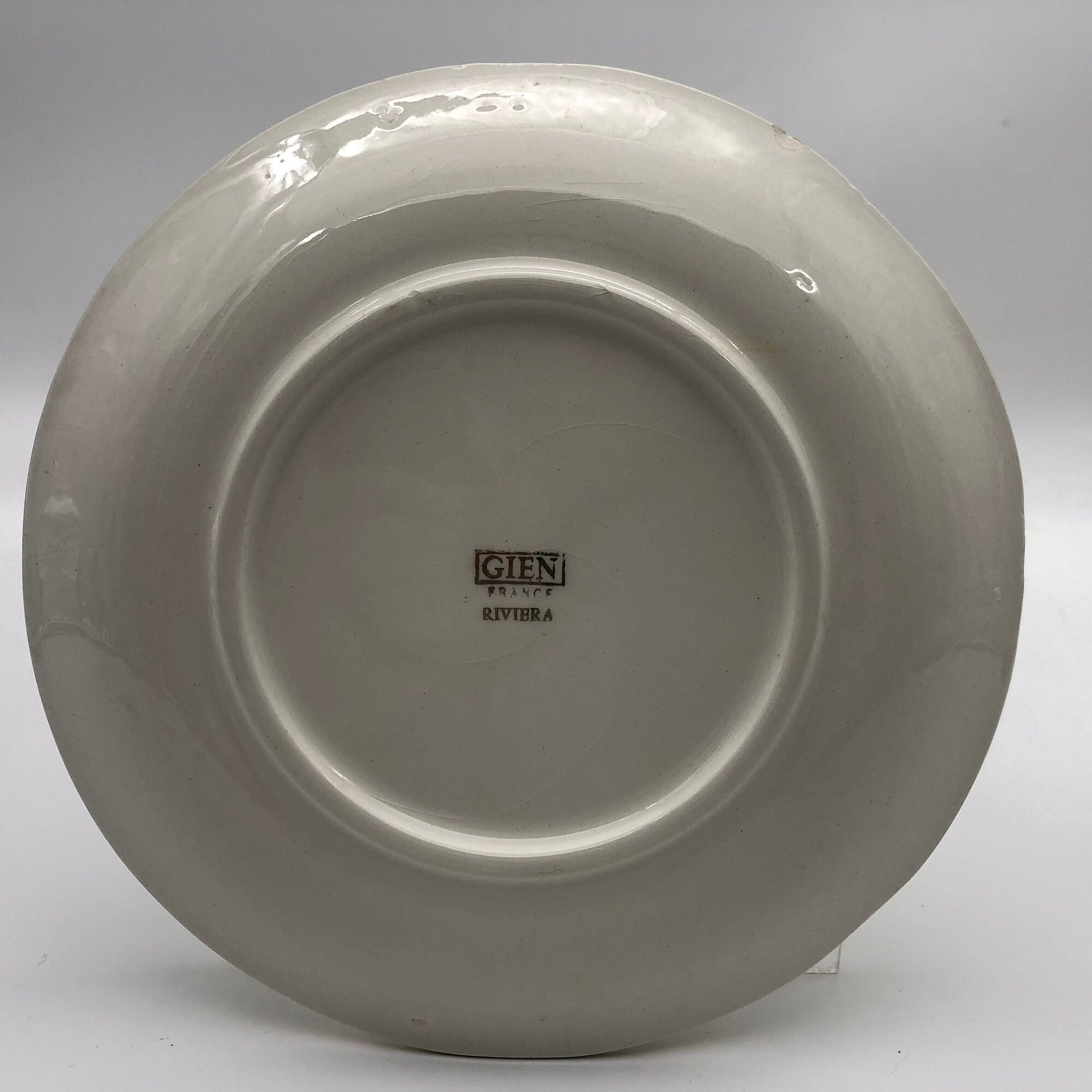 Gien - Riviera model, 6 dessert plates with serving dish.