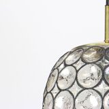 Iron and clear glass pendants by Limburg, Germany, 1960s.