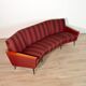 Rare Vintage Curved Teak Sofa 1950s / Deutschland Series Decor