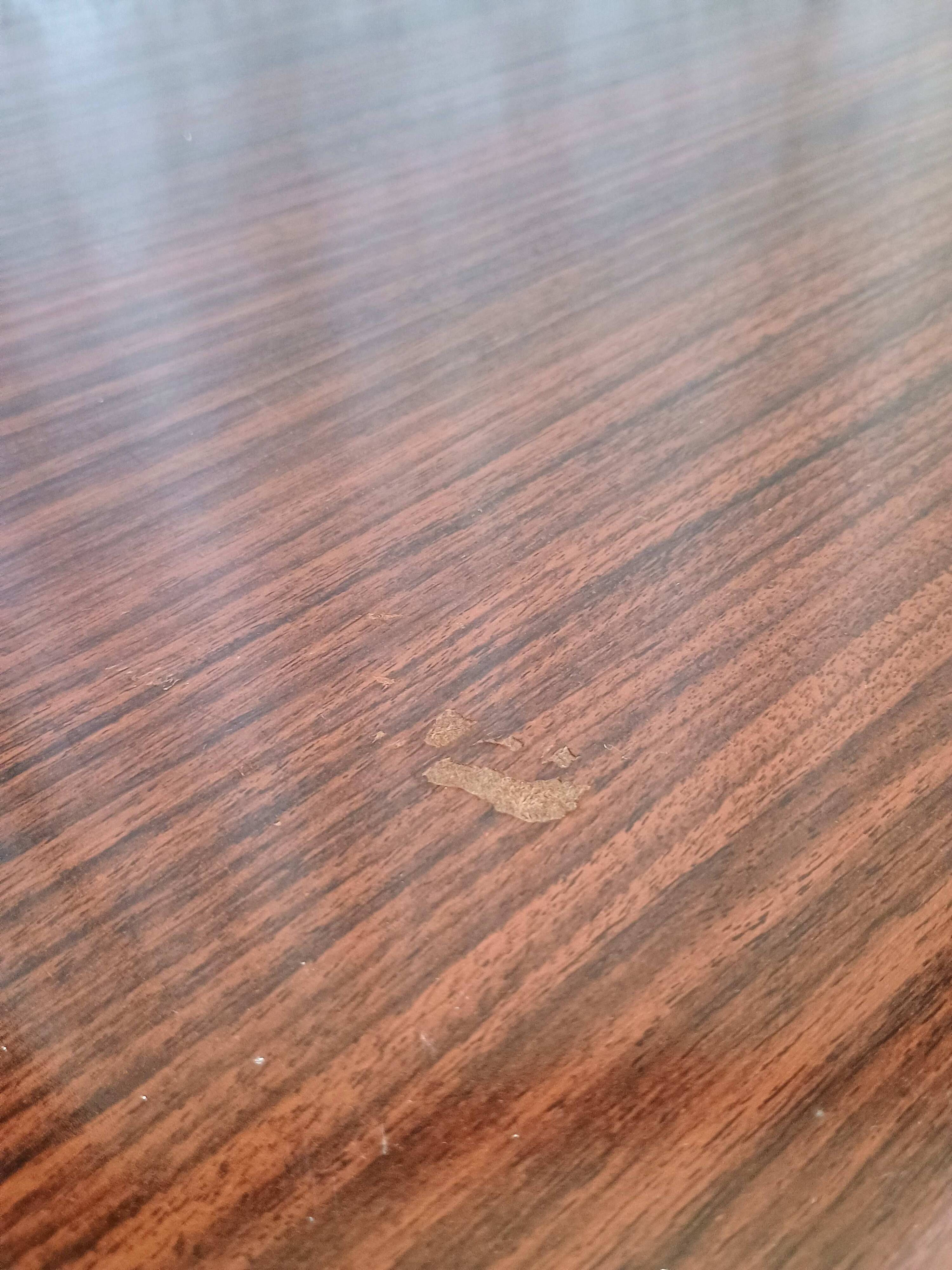 Coffee table with gold metal vinyl holder from the 70s)