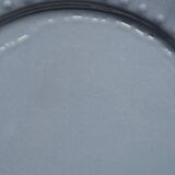 Set of 4 blue ceramic dessert plates.