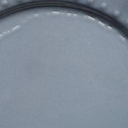 Set of 4 blue ceramic dessert plates.
