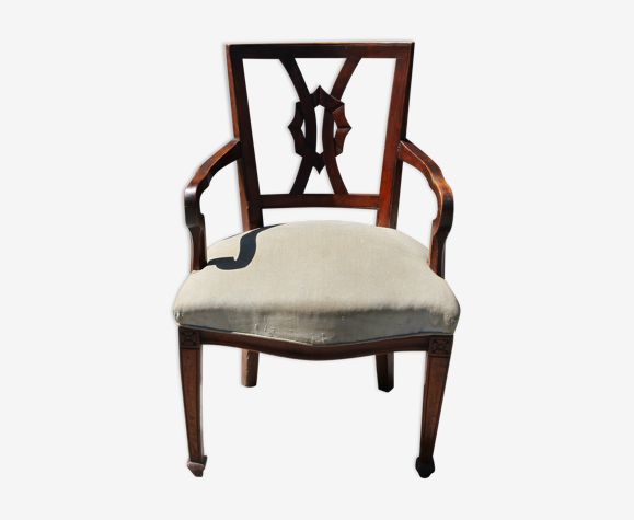 Fauteuil à dossier sculpté, XIXe siècle