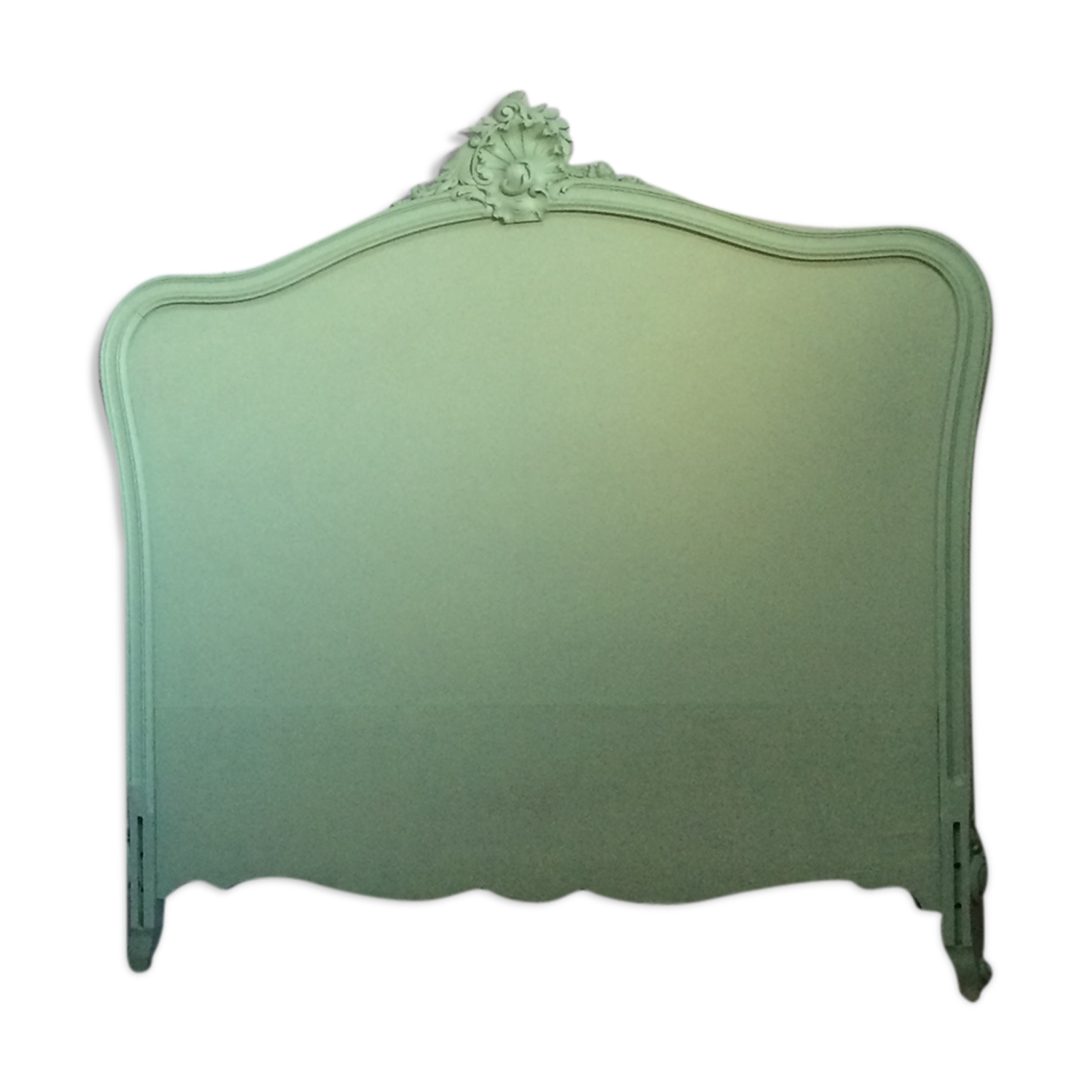 Green old headboard carved wood