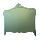 Green old headboard carved wood