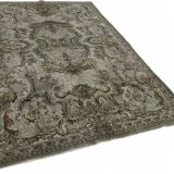 Overdyed Wool Vintage Handmade Carved Rug 166 cm x 266 cm