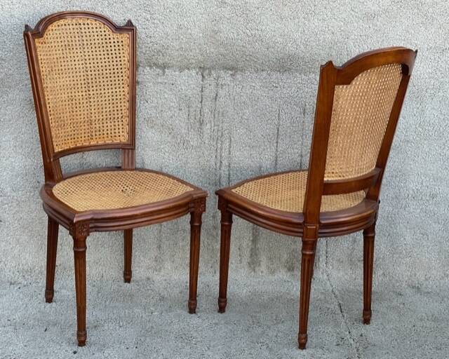 6 chaises cannées