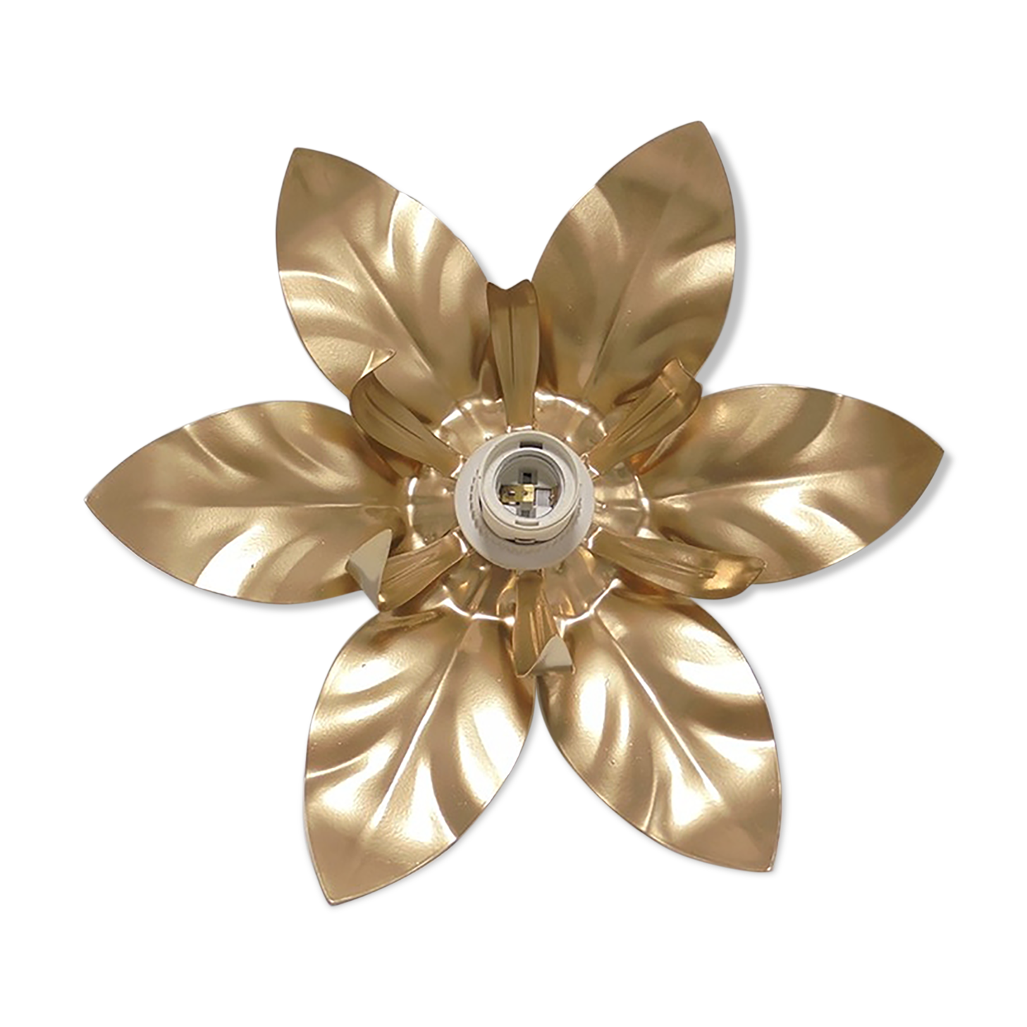 Golden flower sconce