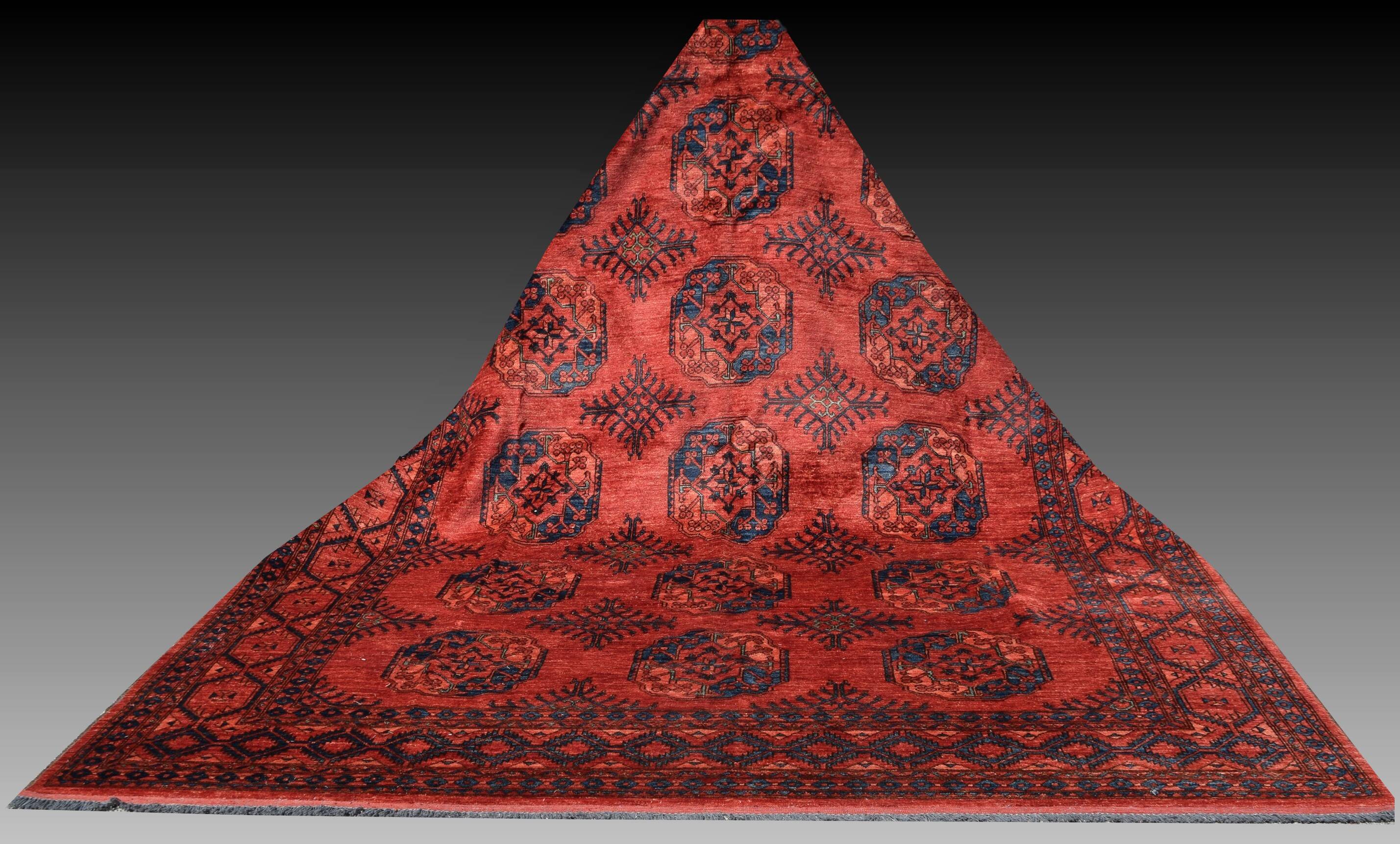 Oriental carpet Boukhara Turkmen Afghanistan: 350 x 255 cm