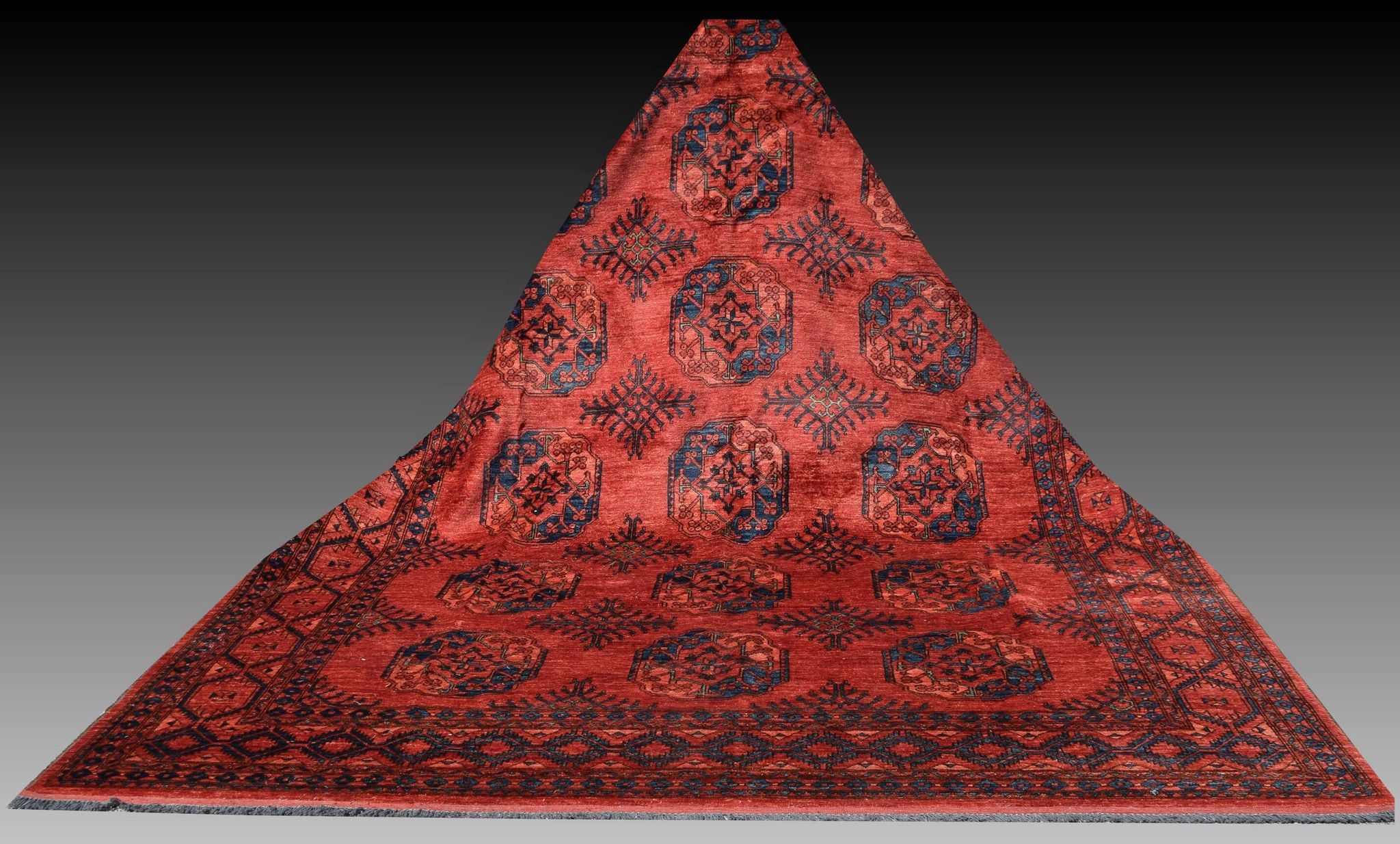 Tapis d'orient Boukhara Turkmène Afghanistan : 350 x 255 Cm