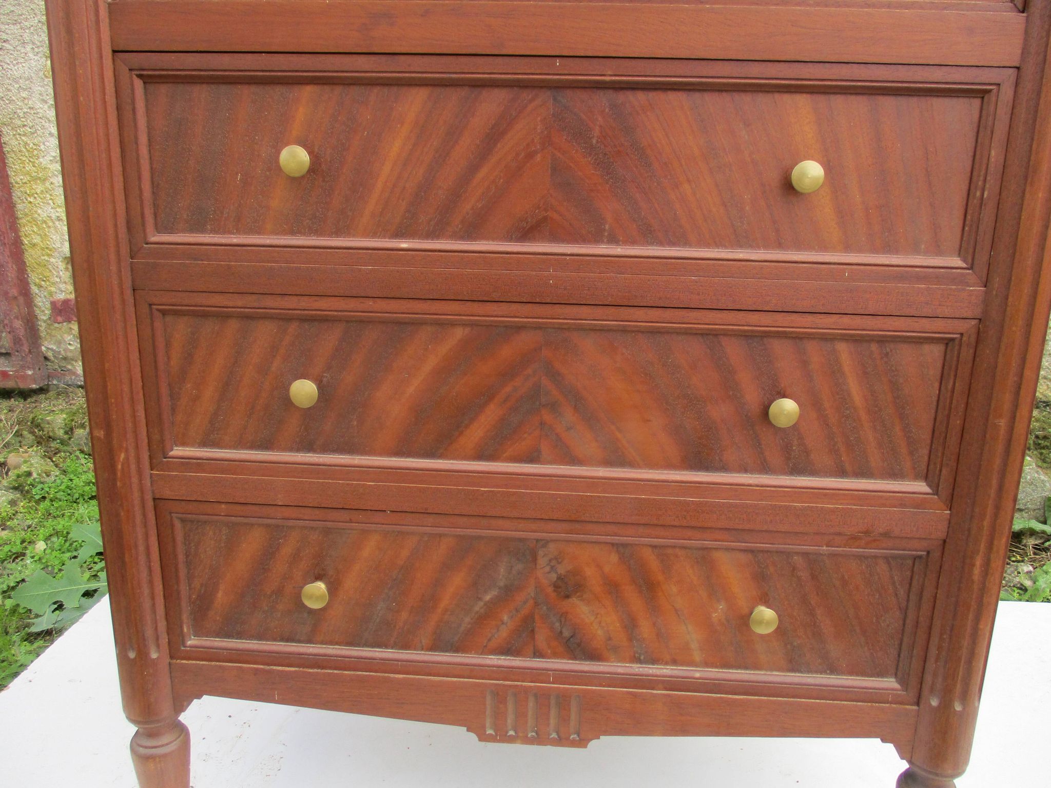 Louis XVI style mahogany secretary from the 19th century.