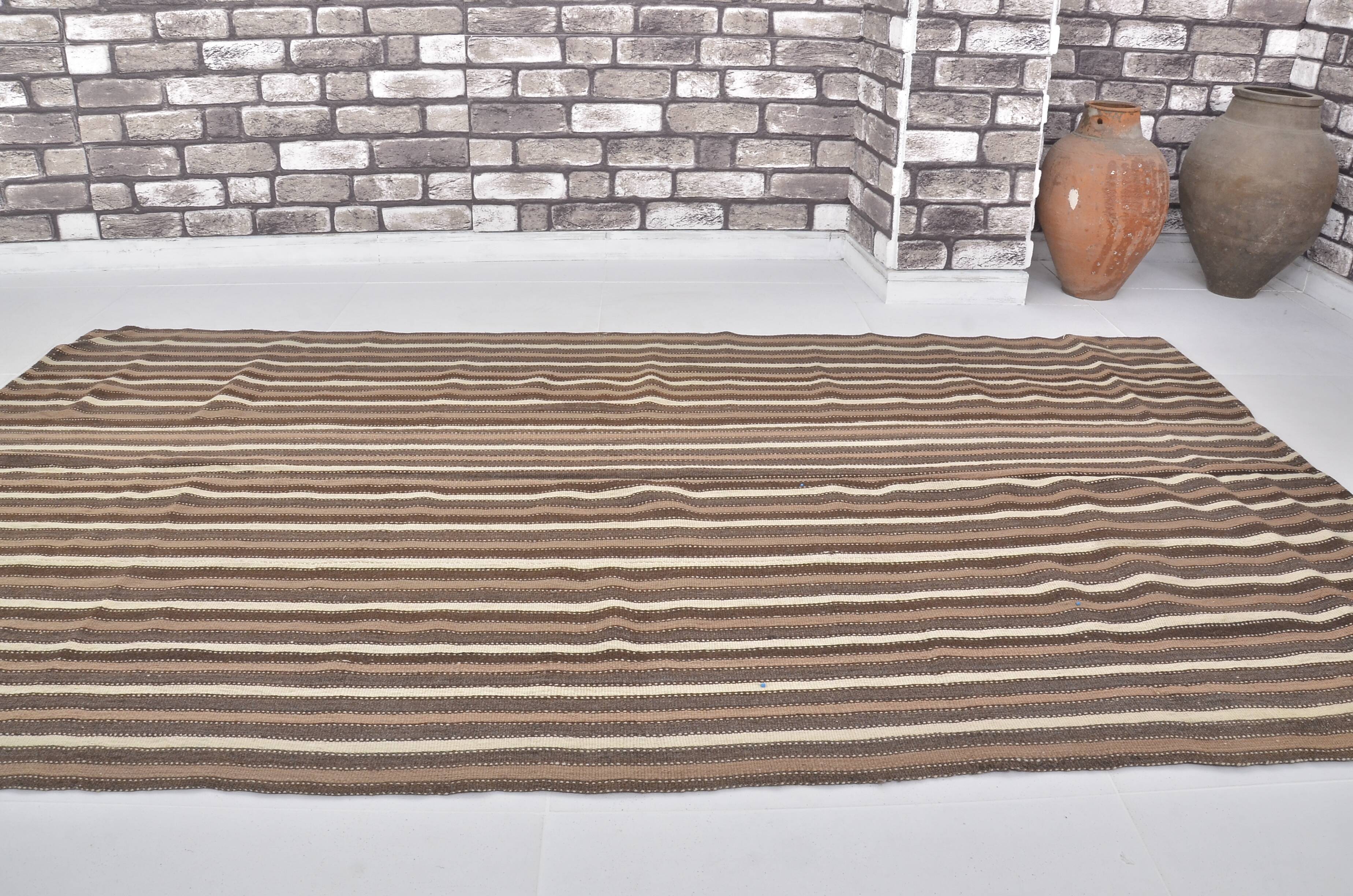 Neutral Stripe Handmade Kilim Rug sku 1676