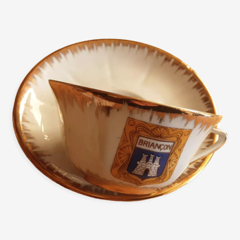 Tasse et sous tasse porcelaine de Limoges Briancon