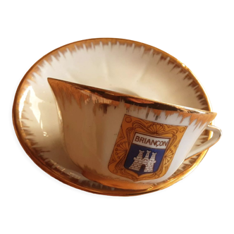 Tasse et sous tasse porcelaine de Limoges Briancon
