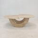 Table basse italienne en travertin, années 1980