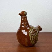 Bird-shaped pottery bottle from a modern Danish workshop, mid-century, 1960s.