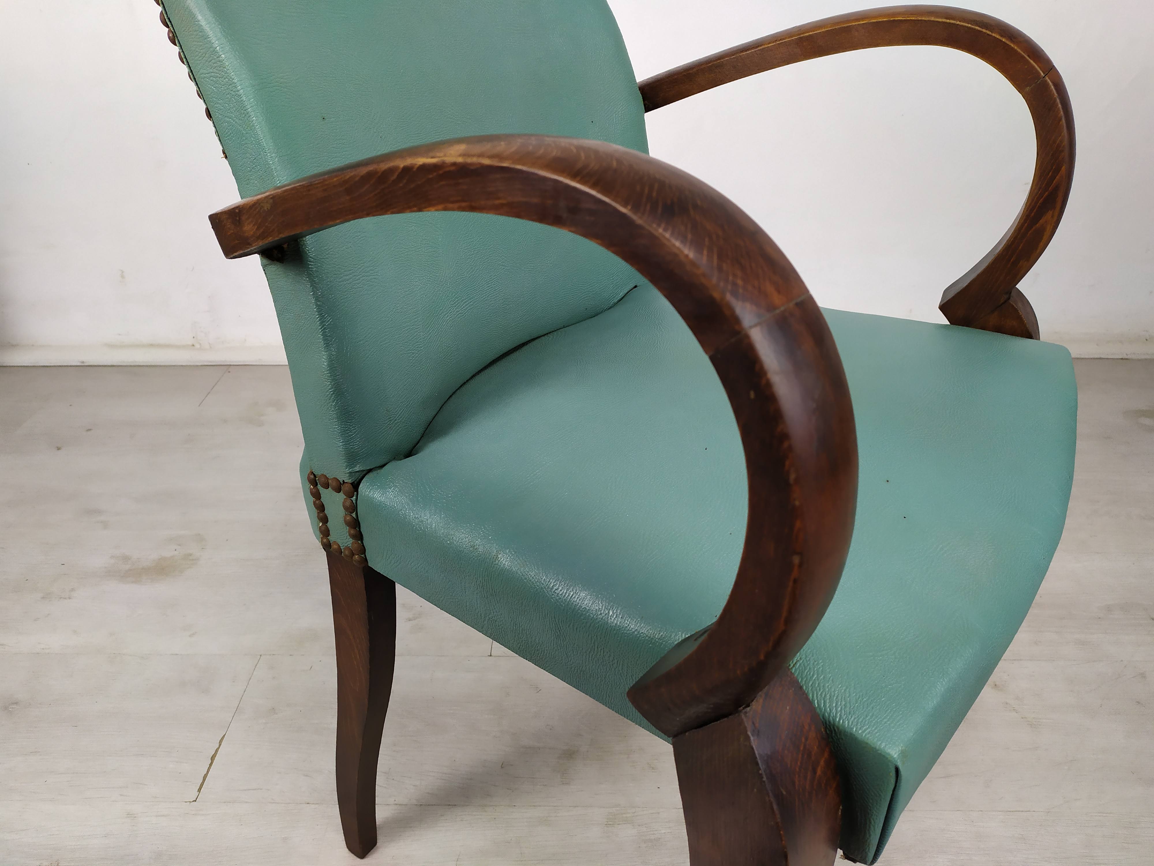 5 art deco bridge armchairs