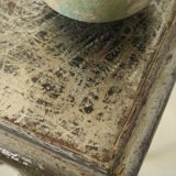 Artisanal brushed steel console