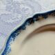 Large white and blue Marseille earthenware plate