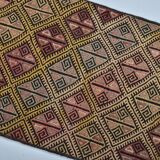 Anatolian Floral Vintage Kilim Runner sku 3397