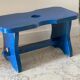 Vintage stool blue electric