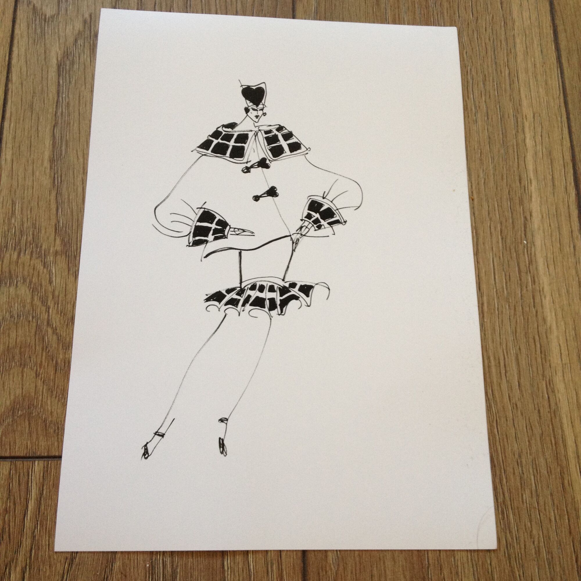 Vintage fashion illustration "Louis Feraud" - 80s/90s