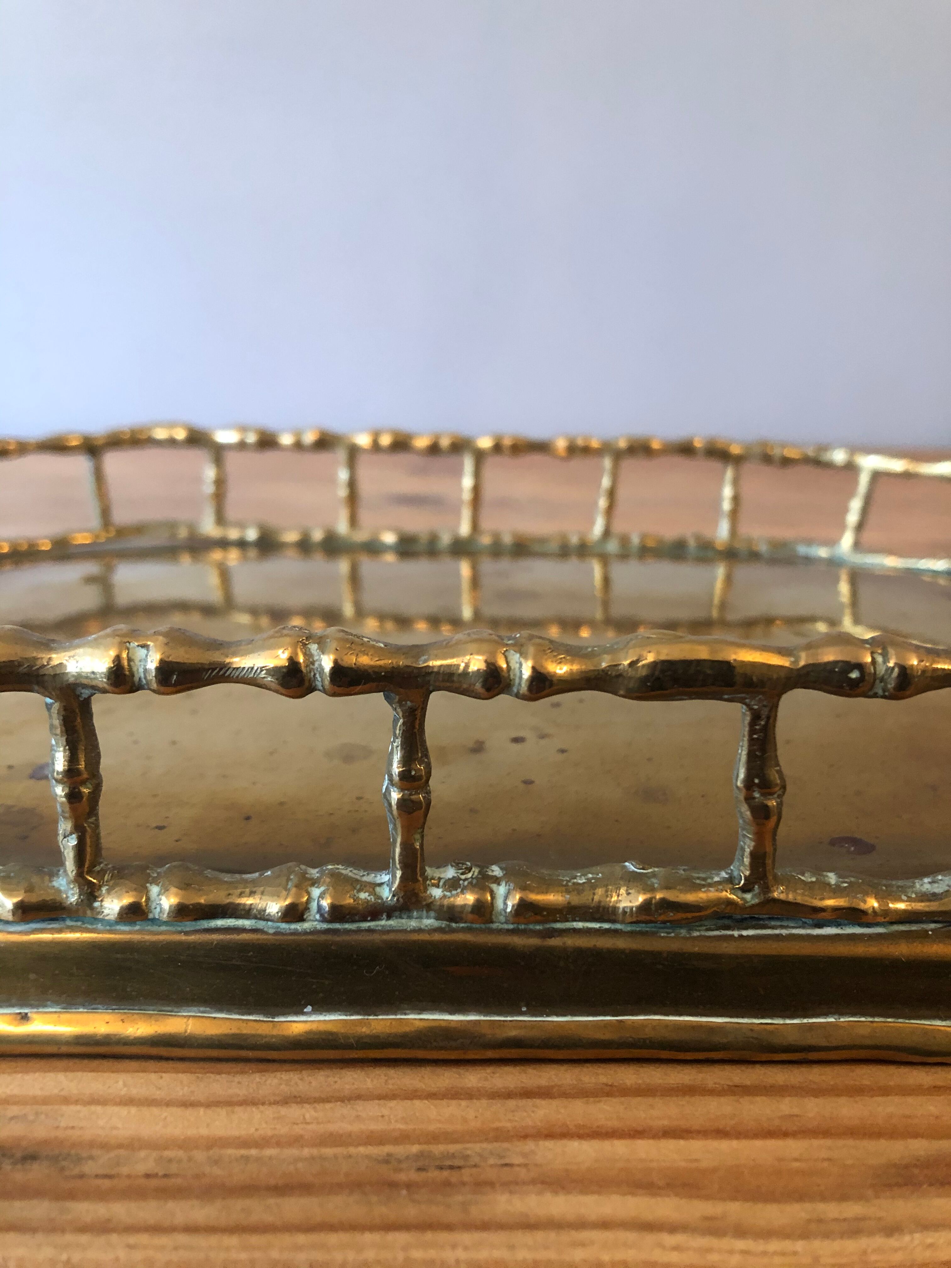 Ancient gold bronze tray