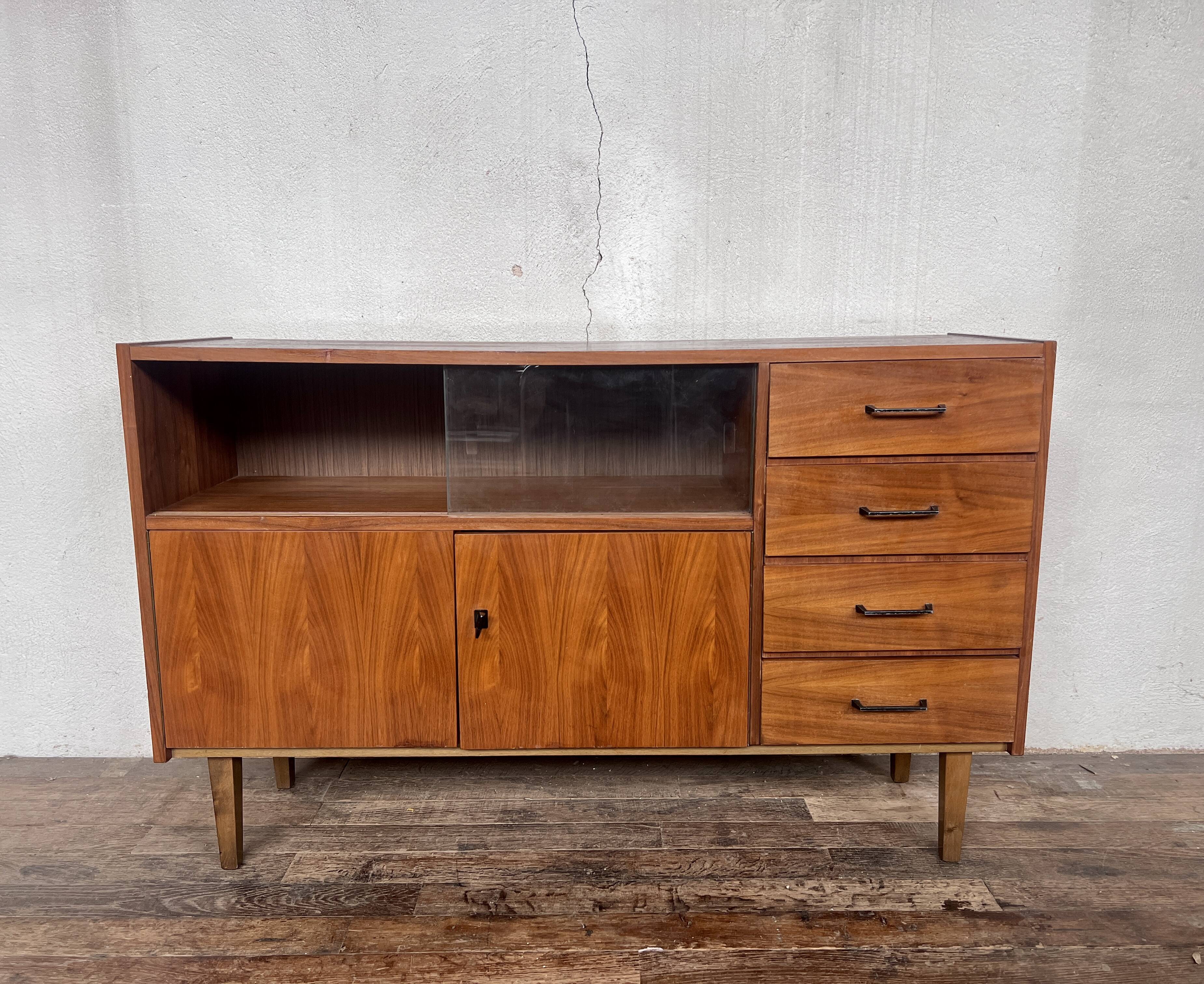 Vintage TV / hi-fi cabinet sideboard - 50/60 - Scandinavian style