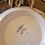 Lot reserved for Anne L, low fruit bowl and 2 Sarreguemines Noyon serving dishes