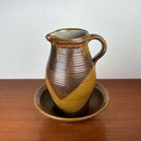 Ceramic Jug and Bowl Set, German Mid-Century Trenck Keramik Kellinghusen, 1960s, Set of 2